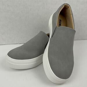 Soda Loafers Slip On Shoes Hike-G Grey Cobra Size 6 Memory Foam Faux Leather